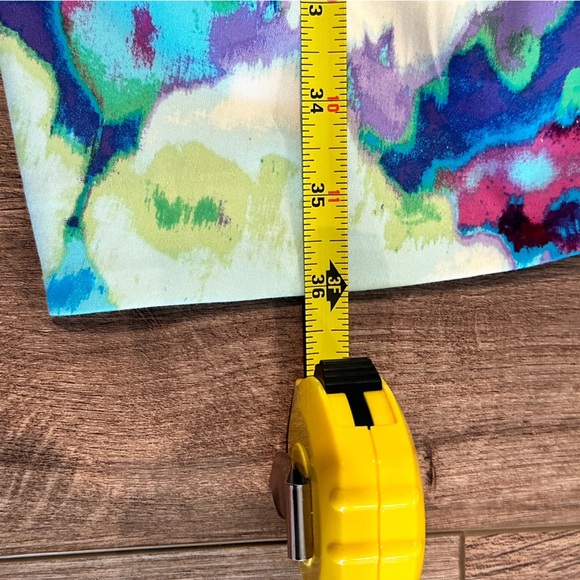 Eliza J Blue and Purple Watercolor Belted Tulip Hem Dress Size 4 - Picture 9 of 9